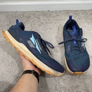Altra Lone Peak 7 Trail Running Hiking Shoes Mens Sz 14 Navy Blue Orange Cream